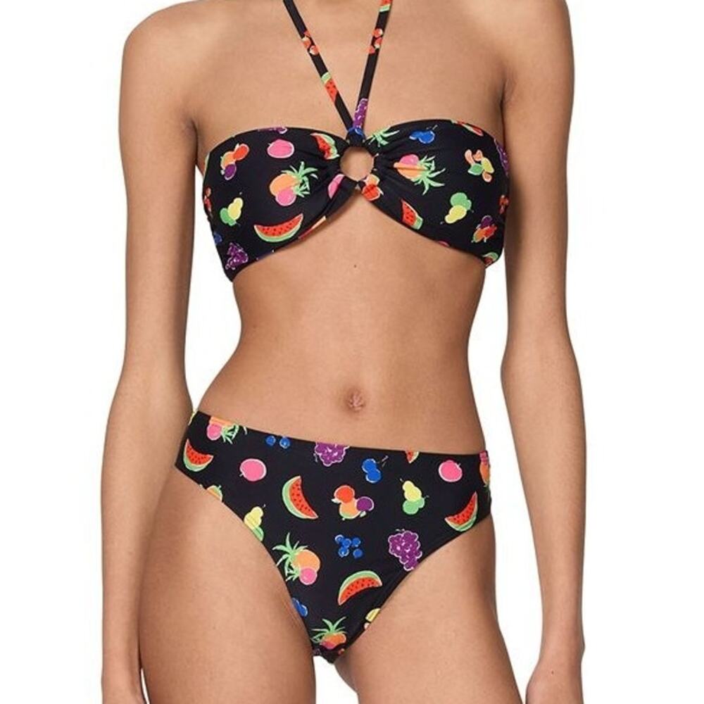 Kate Spade New York Women Bandeau 2 Piece Fruit Print Bikini Swimsuit, M NWT